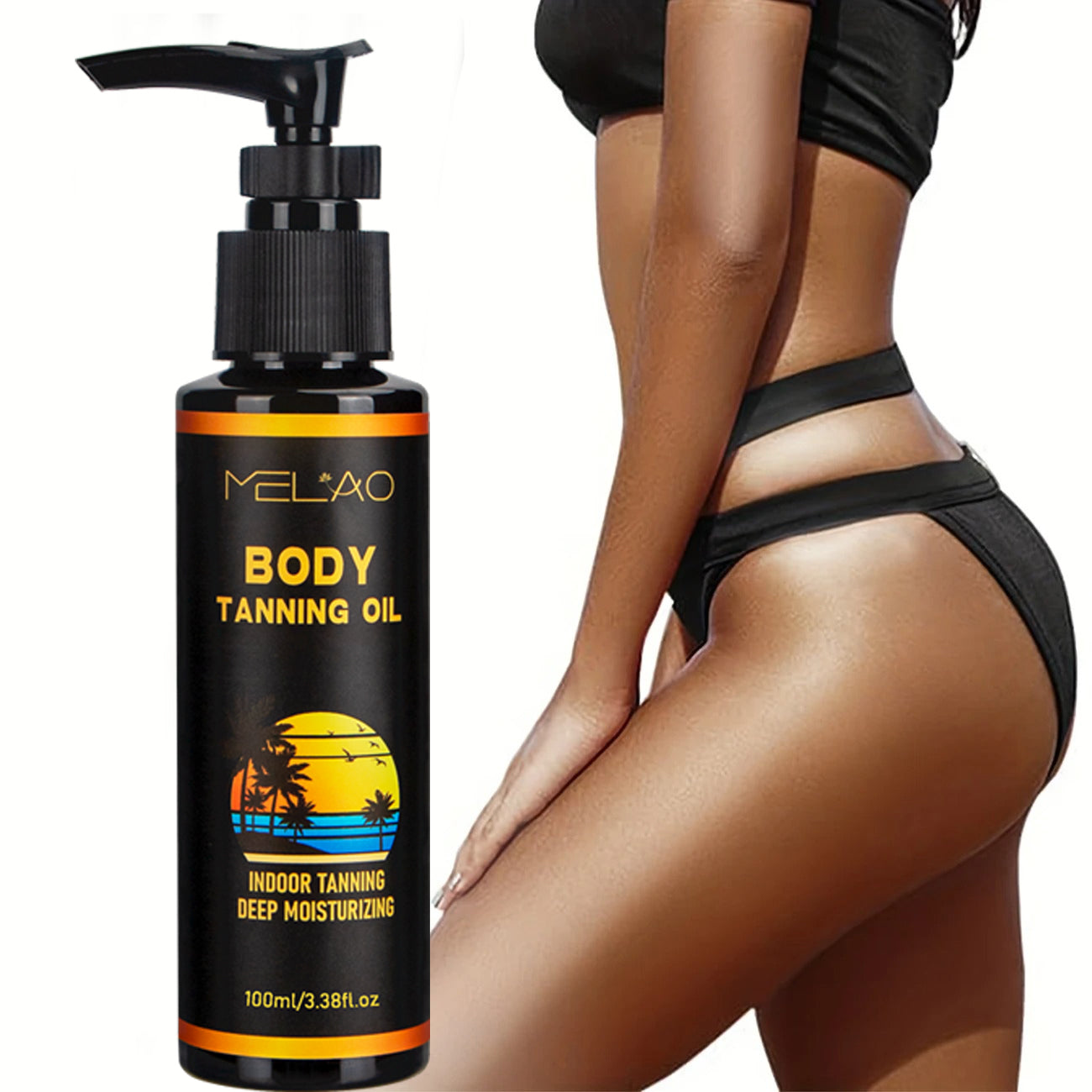MELAO BODY TANNIGN OIL Easy-Glide Natural Glow Self-Tanner - Rapid Bronzing for Fair to Medium Skin, Effortless Sunless Tanning for All Skin Types, Summer Skin Perfection