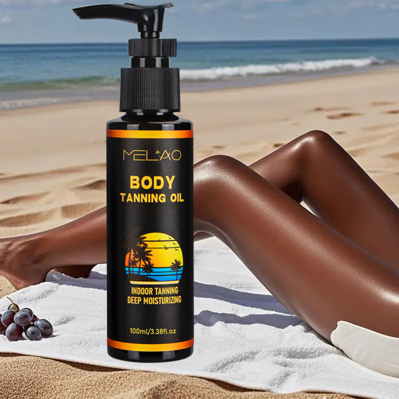 2 Pack MELAO Body Self Tanning Oil 100ml*2