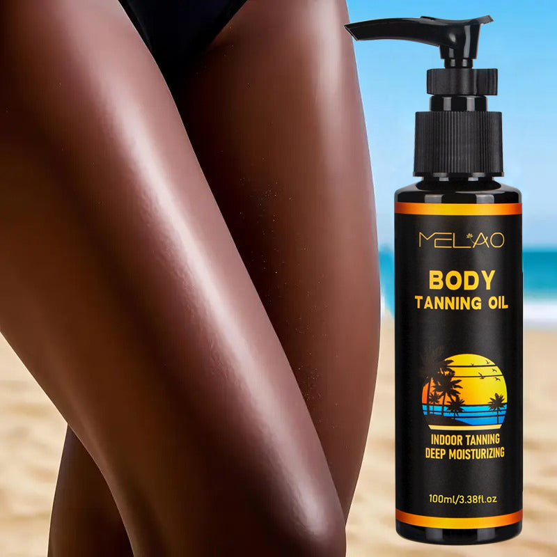 MELAO BODY TANNIGN OIL Easy-Glide Natural Glow Self-Tanner - Rapid Bronzing for Fair to Medium Skin, Effortless Sunless Tanning for All Skin Types, Summer Skin Perfection