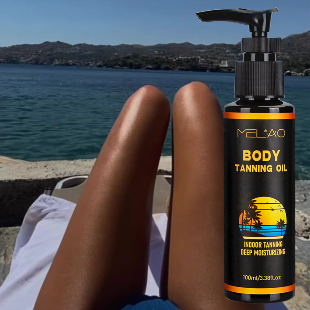 2 Pack MELAO Body Self Tanning Oil 100ml*2