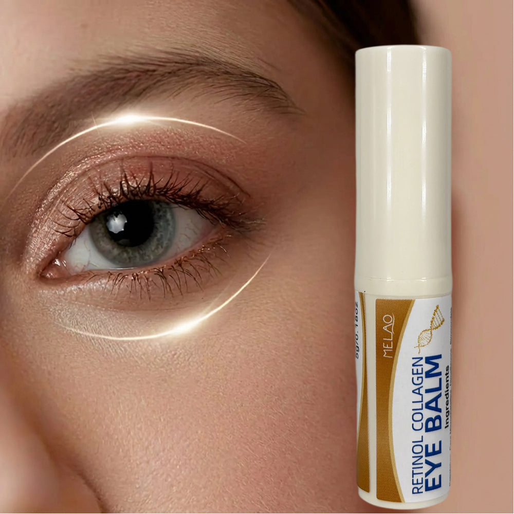 Retinol Collagen Eye Balm, MELAO Anti Aging Eye Cream with Retinol & Collagen, Reduces Wrinkles, Dark Circles & Puffiness, Hydrating & Brightening, for All Skin Types, Gentle Formula, 5g