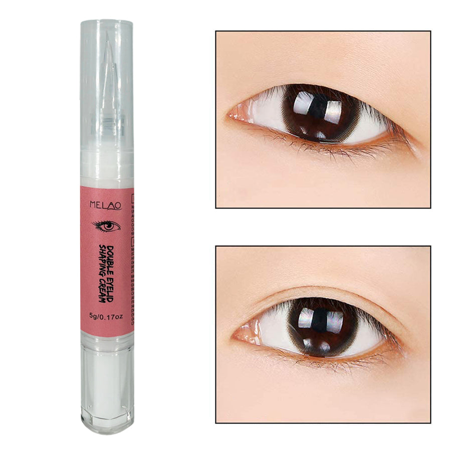 Double Eyelid Shaping Cream, MELAO Eyelid Lifting Cream, Instant Eye Enhancer, Creates Defined Eyelid Crease, Smudge Proof & Water Resistant, Natural Look, 5g/0.17oz