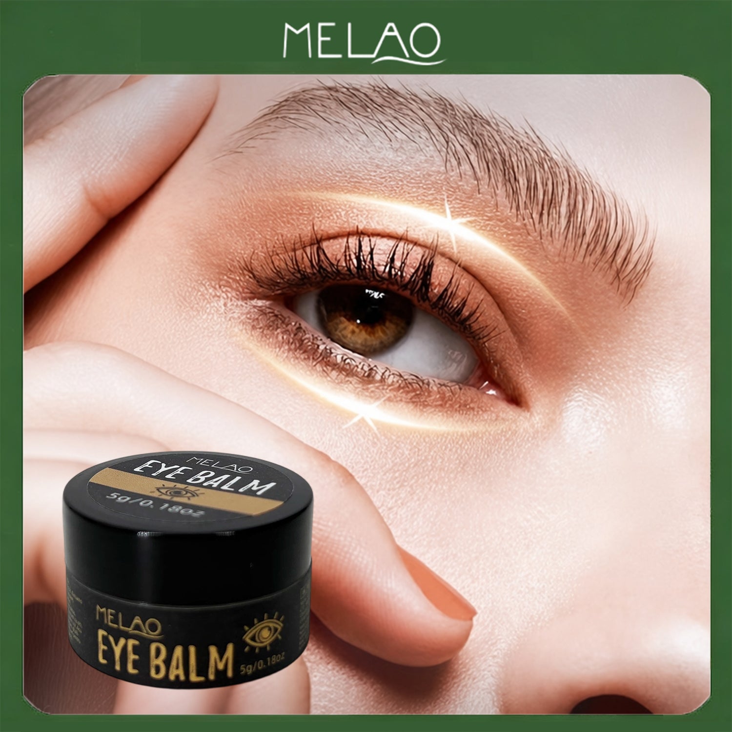 MELAO Eye Balm 5g, Hydrating Eye Cream for Dark Circles & Puffiness, Smooth Fine Lines & Moisturize Dry Skin