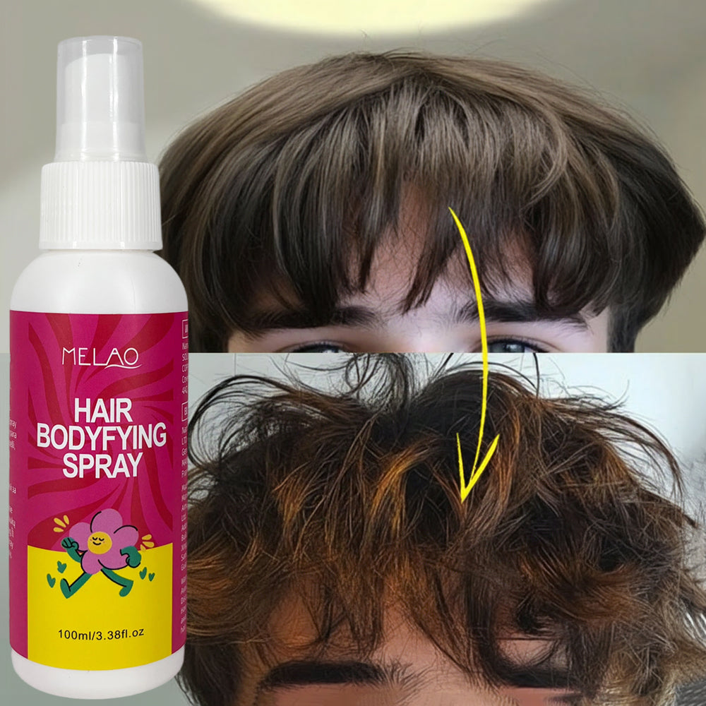 Hair Bodyfying Spray, MELAO Bodyfying Spray, Adds Volume & Texture, for Flat & Fine Hair, Lightweight Volumizing Spray, for Smooth & Shiny Hair, 100ml/3.38fl.oz