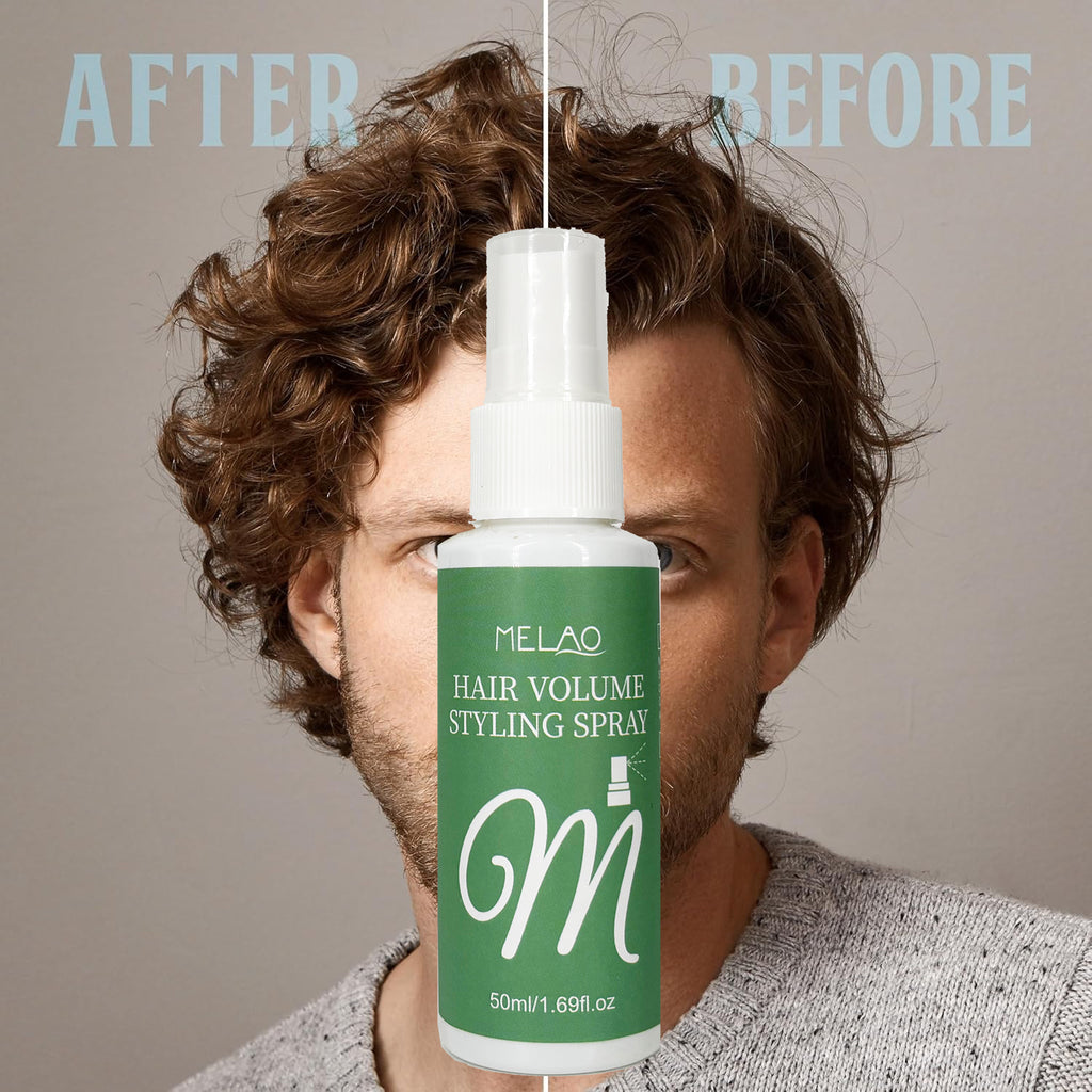 MELAO Hair Thickening & Volumizing Spray, Hair Volume Styling Spray, for Fine Flat Hair, Instantly Adds Volume & Thickness, Lifts Roots, Lightweight Texture, No White Residue, Like Hair Powder, Travel Size, 50ml/1.69fl.oz