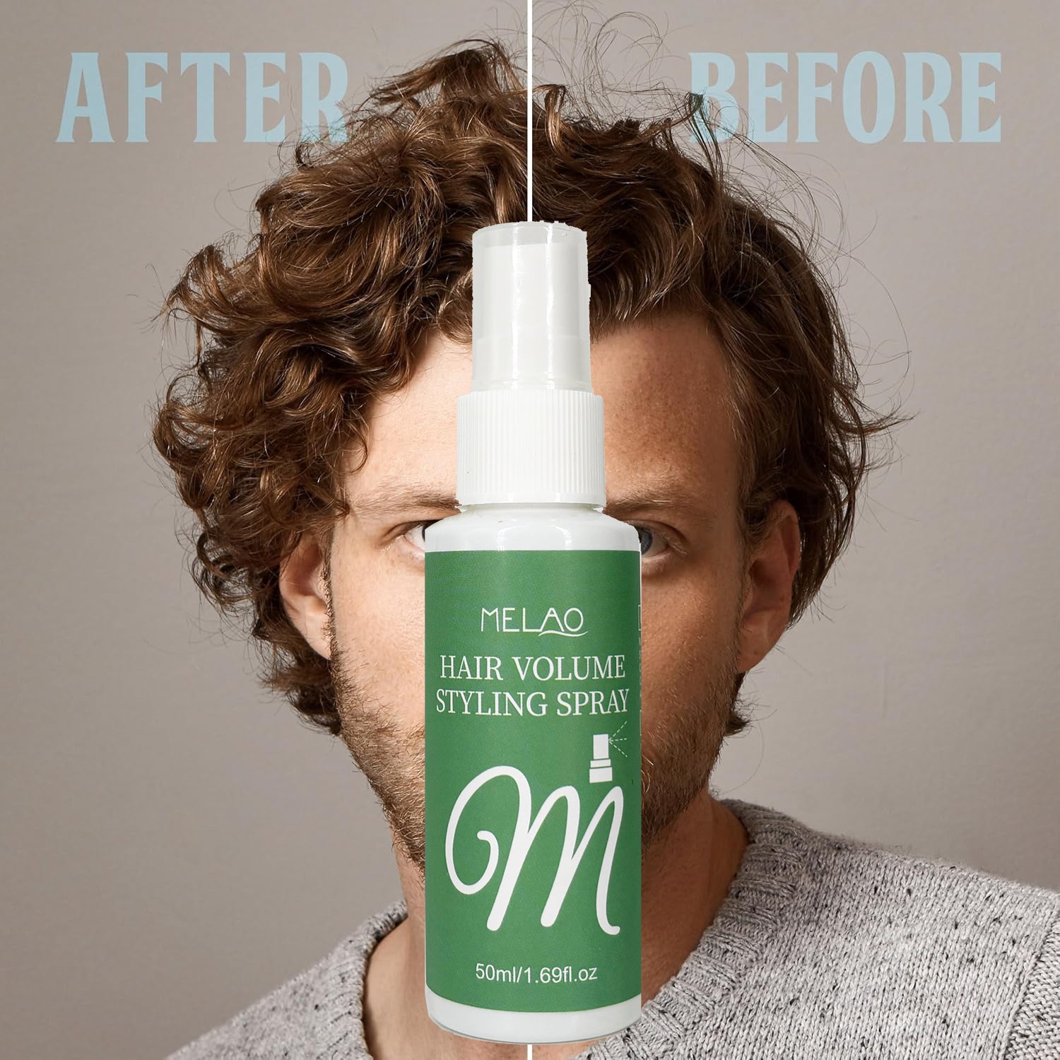 MELAO Hair Thickening & Volumizing Spray, Hair Volume Styling Spray, for Fine Flat Hair, Instantly Adds Volume & Thickness, Lifts Roots, Lightweight Texture, No White Residue, Like Hair Powder, Travel Size, 50ml/1.69fl.oz