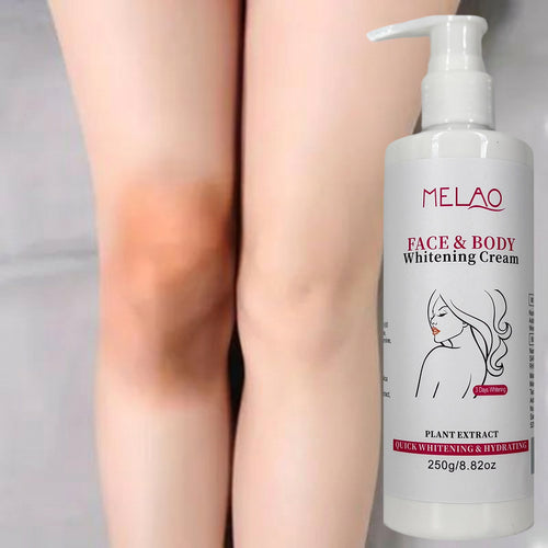 3 Days Whitening Cream, MELAO Face & Body Brightening Cream, Quick Whitening & Hydrating, Evens Skin Tone, for Knees, Elbows & Underarms, with Plant Extracts, 250g/8.82oz