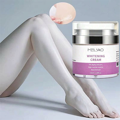 MELAO Whitening Cream with 2% Alpha Arbutin, Kojic Acid & Licorice Root Extract - Brightening Cream for Dark Spots Correction & Even Tone, 1.75 oz