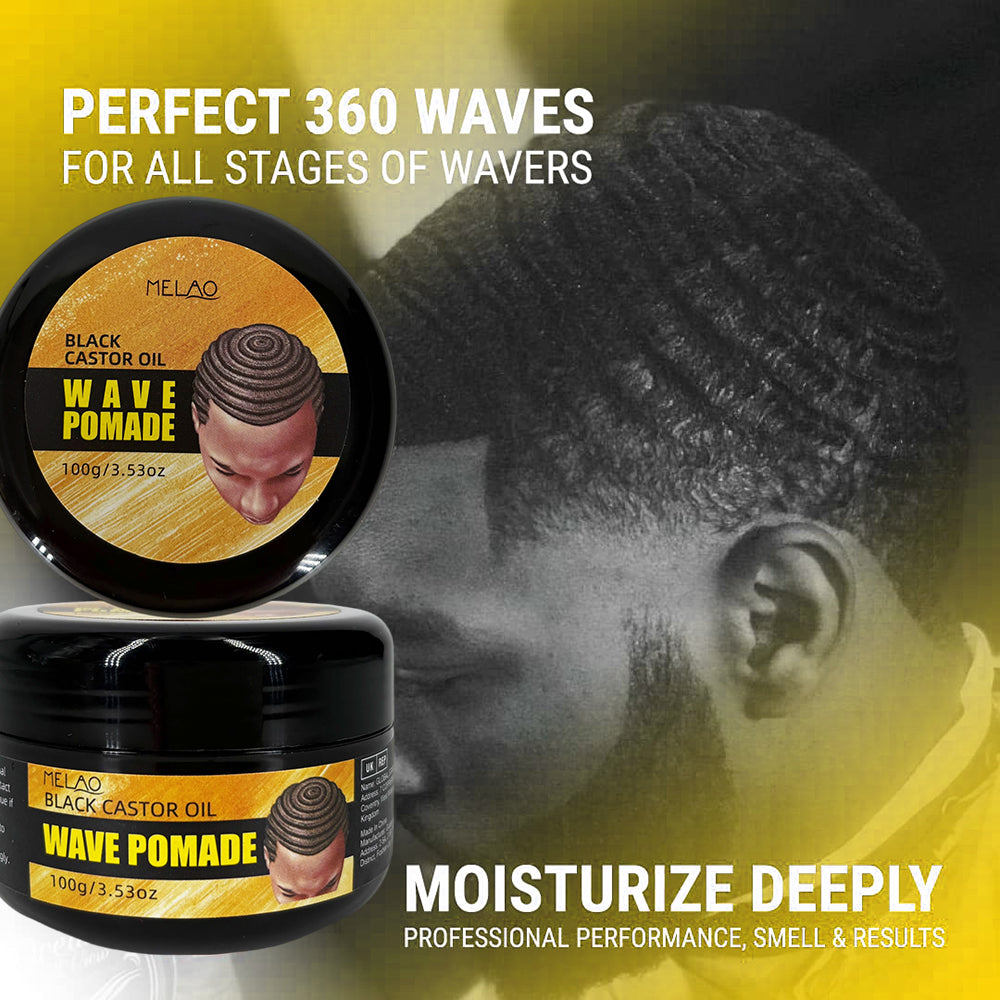 MELAO Black Castor Oil Wave Pomade 100g