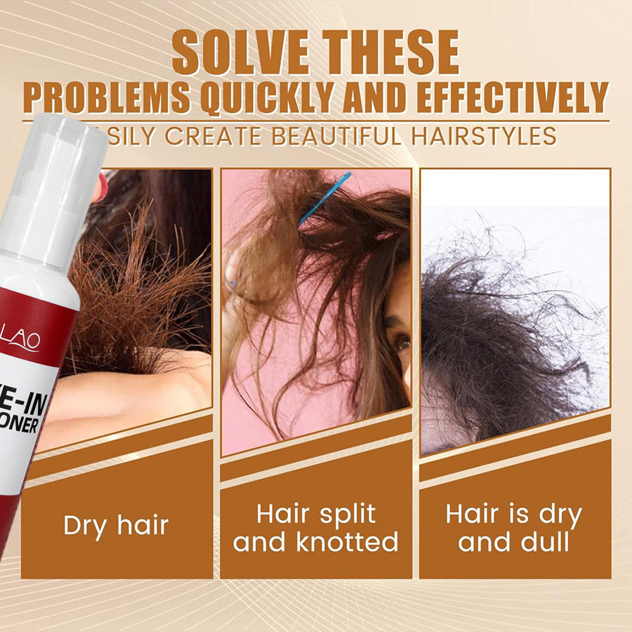 LEAVE IN CONDITIONER FOR CURLY HAIR, MELAO Curl Defining & Hydrating Leave-In Conditioner, Tames Frizz, Adds Shine & Softness, with Honey & Oat Extract, for All Curl Types, 100g/3.53oz