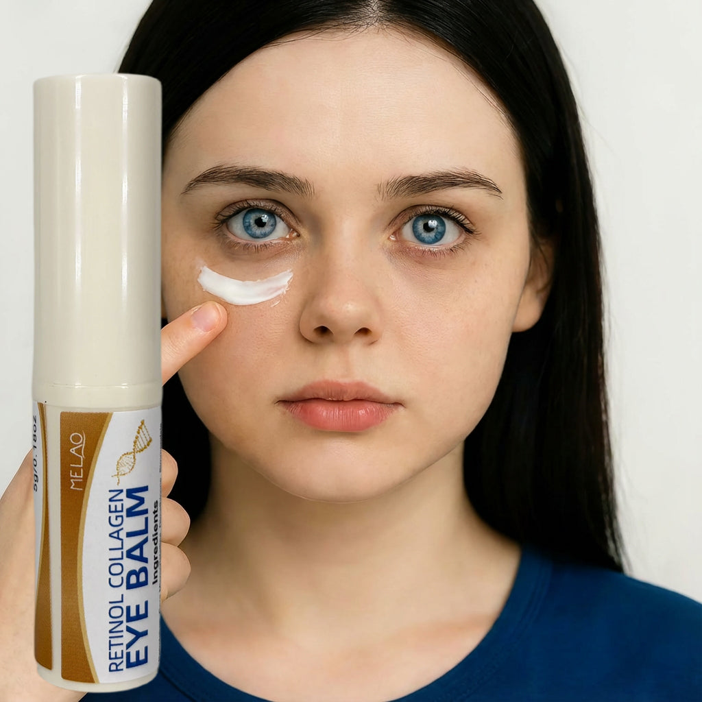Retinol Collagen Eye Balm, MELAO Anti Aging Eye Cream with Retinol & Collagen, Reduces Wrinkles, Dark Circles & Puffiness, Hydrating & Brightening, for All Skin Types, Gentle Formula, 5g