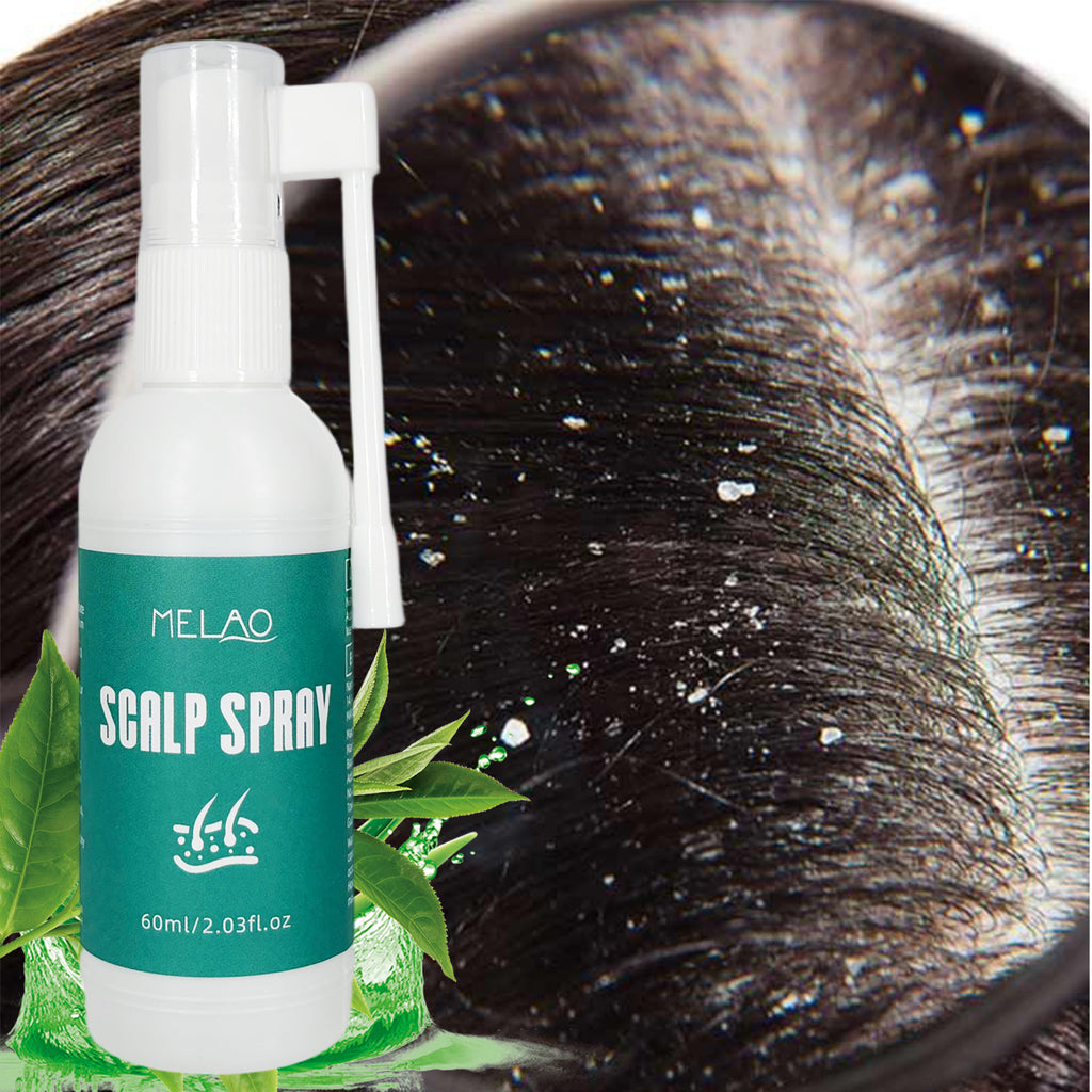 Scalp Spray, MELAO Scalp Spray for Dandruff & Itchy Scalp Relief, with Natural Plant Extracts, Anti Dandruff Treatment, Soothes & Refreshes Scalp, 60ml/2.03fl.oz