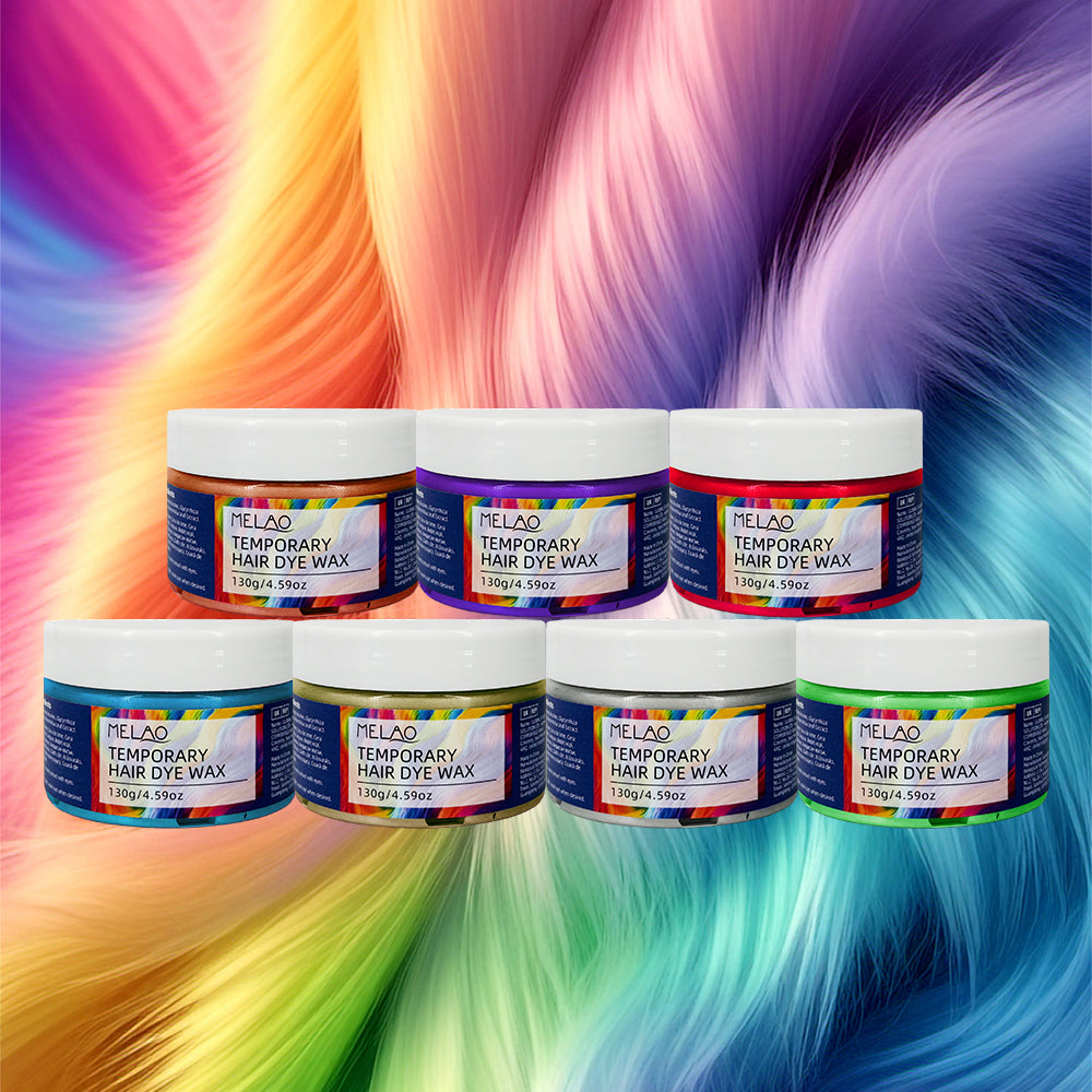 Temporary Hair Dye Wax, MELAO Multi-Color Hair Wax, Washes Out Easy, for Parties, Halloween & Cosplay, 130g/4.59oz