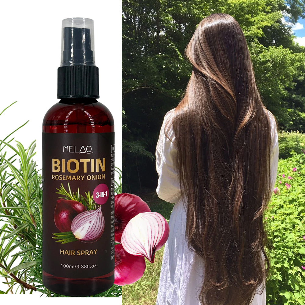 2 Pack MELAO Biotin Rosemary Onion Hair Spray 100ml*2