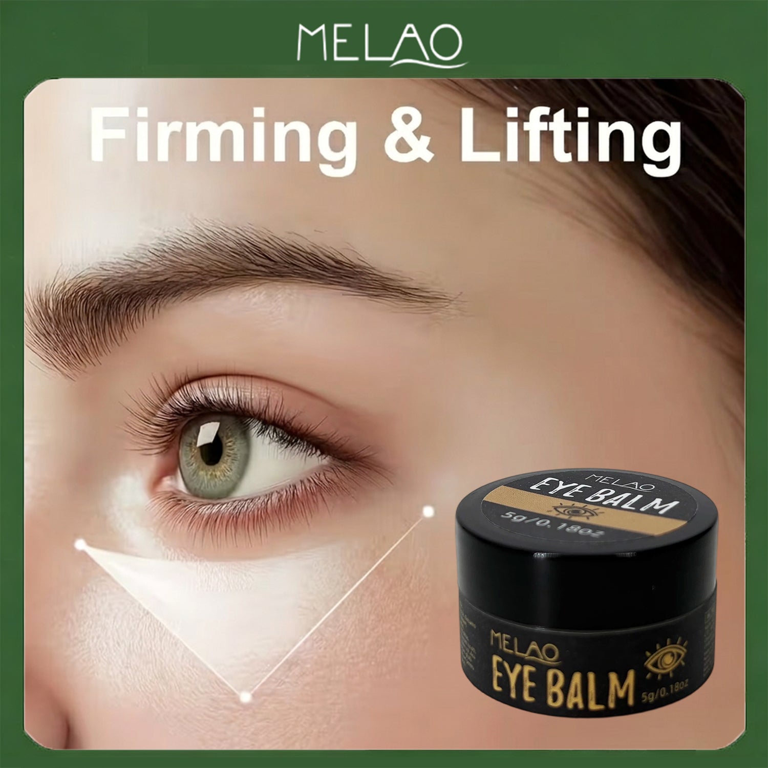 MELAO Eye Balm 5g, Hydrating Eye Cream for Dark Circles & Puffiness, Smooth Fine Lines & Moisturize Dry Skin