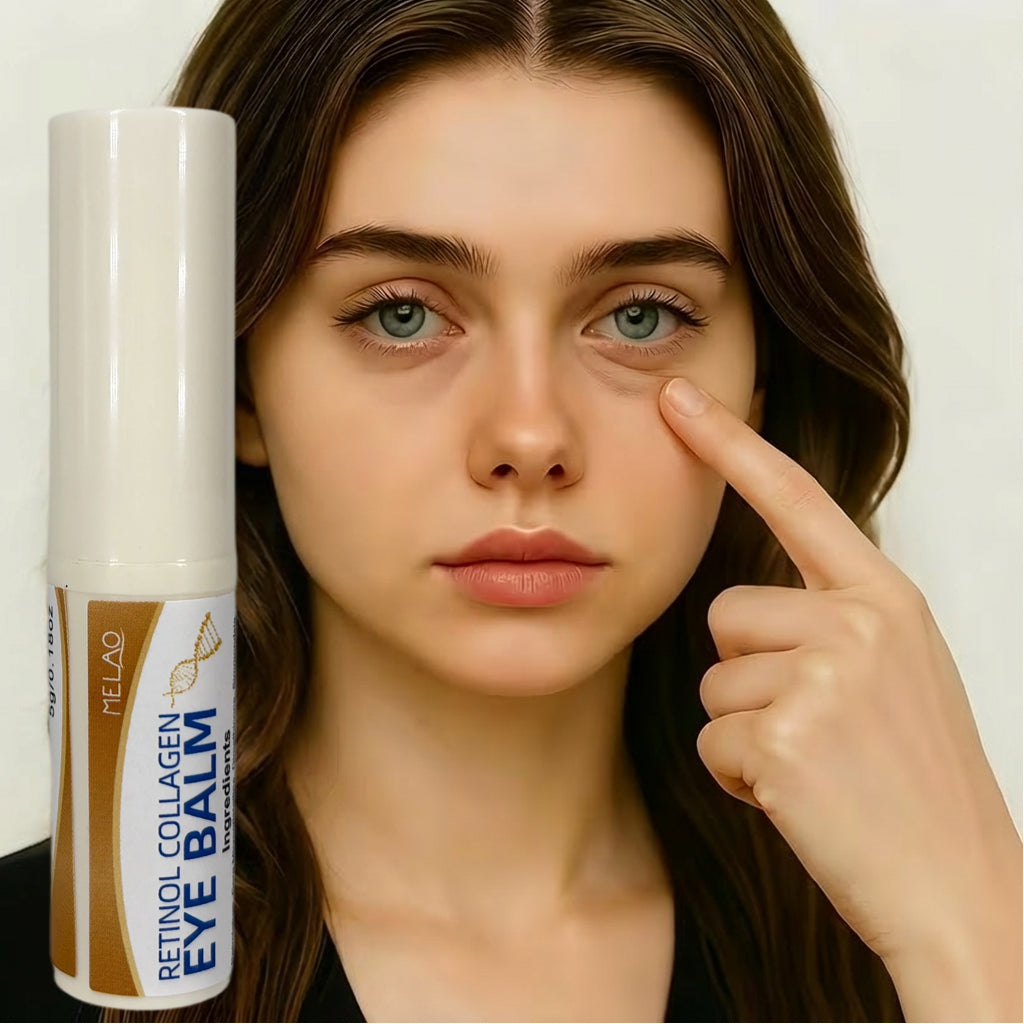 Retinol Collagen Eye Balm, MELAO Anti Aging Eye Cream with Retinol & Collagen, Reduces Wrinkles, Dark Circles & Puffiness, Hydrating & Brightening, for All Skin Types, Gentle Formula, 5g