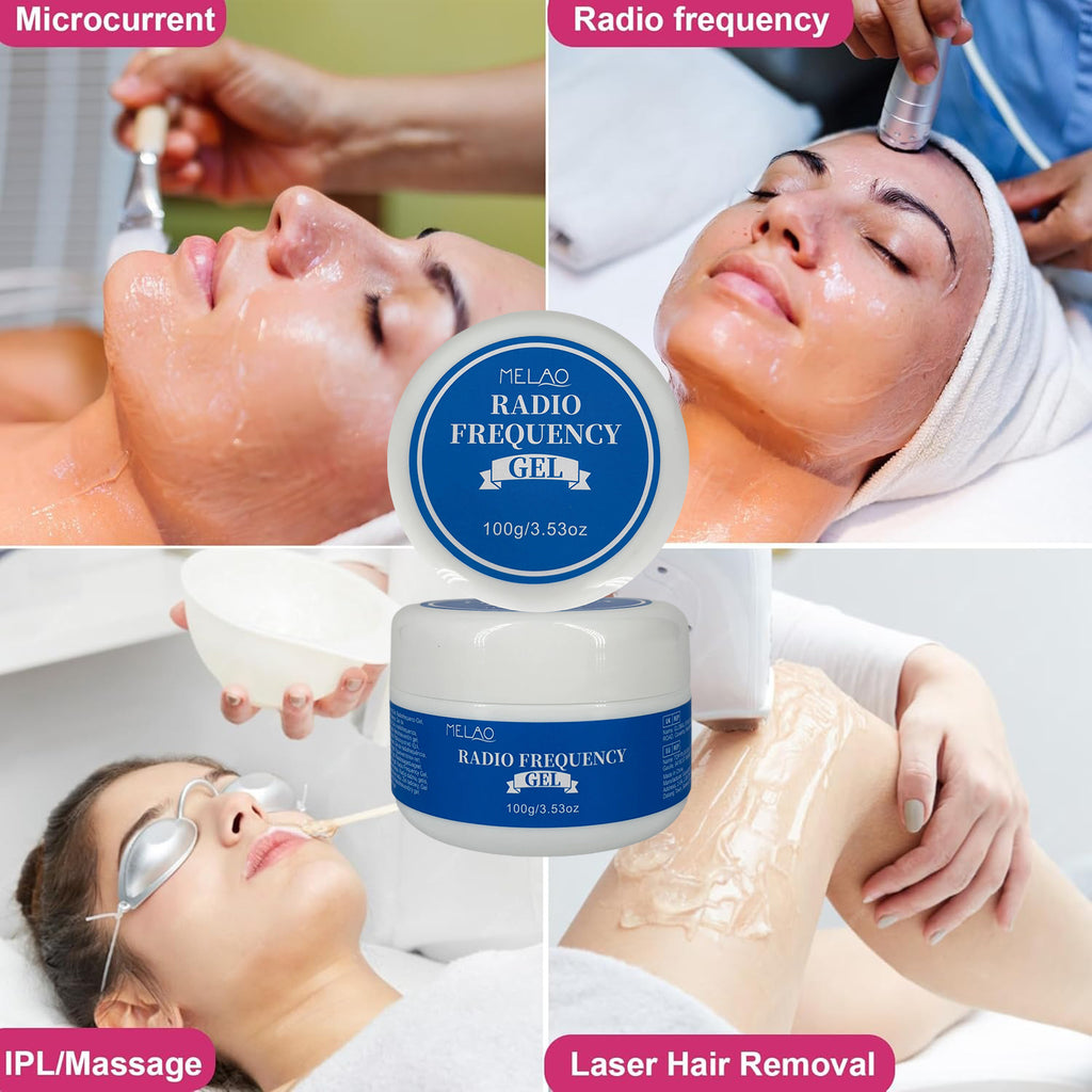 Radio Frequency Gel, MELAO RF Gel for Lifting & Firming, Professional RF Conductivity Gel for Home Use Anti-Aging Device, Hydrating & Conductive Gel for RF Machine, 100g/3.53oz