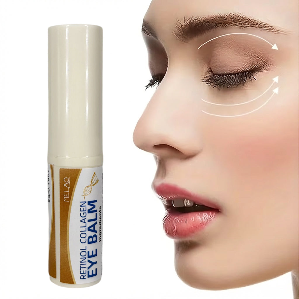 Retinol Collagen Eye Balm, MELAO Anti Aging Eye Cream with Retinol & Collagen, Reduces Wrinkles, Dark Circles & Puffiness, Hydrating & Brightening, for All Skin Types, Gentle Formula, 5g