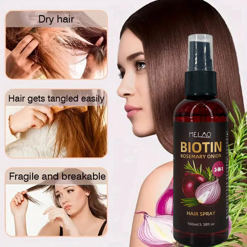 2 Pack MELAO Biotin Rosemary Onion Hair Spray 100ml*2