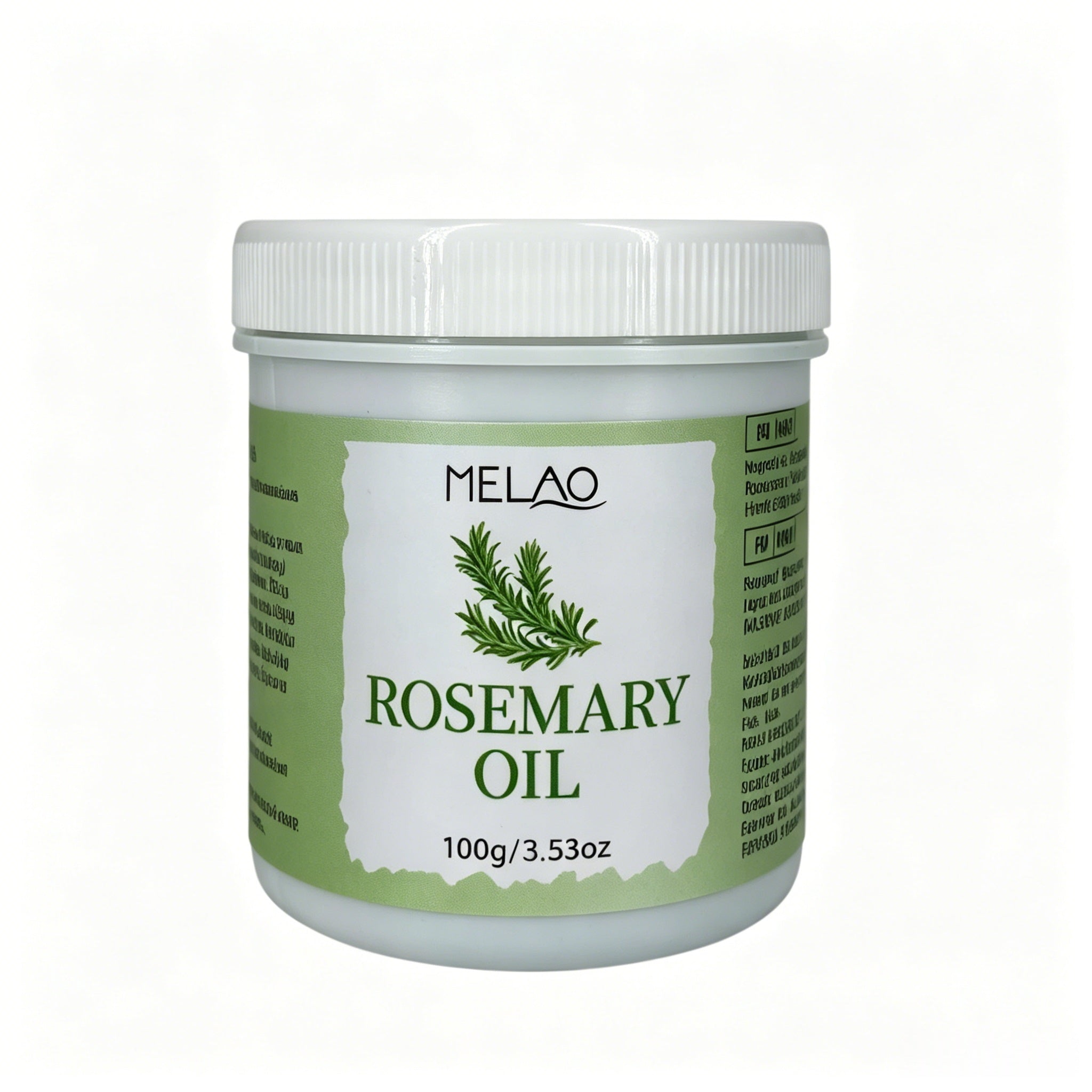 Rosemary Oil for Hair, MELAO 100% Pure Rosemary Oil, Nourishes Scalp & Strengthens Hair, Promotes Healthy Hair, Adds Shine & Softness, 100% Natural, 100g/3.53oz