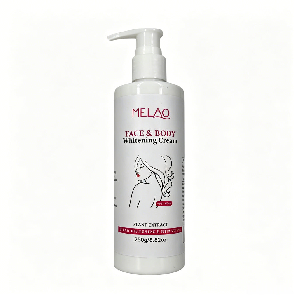 3 Days Whitening Cream, MELAO Face & Body Brightening Cream, Quick Whitening & Hydrating, Evens Skin Tone, for Knees, Elbows & Underarms, with Plant Extracts, 250g/8.82oz