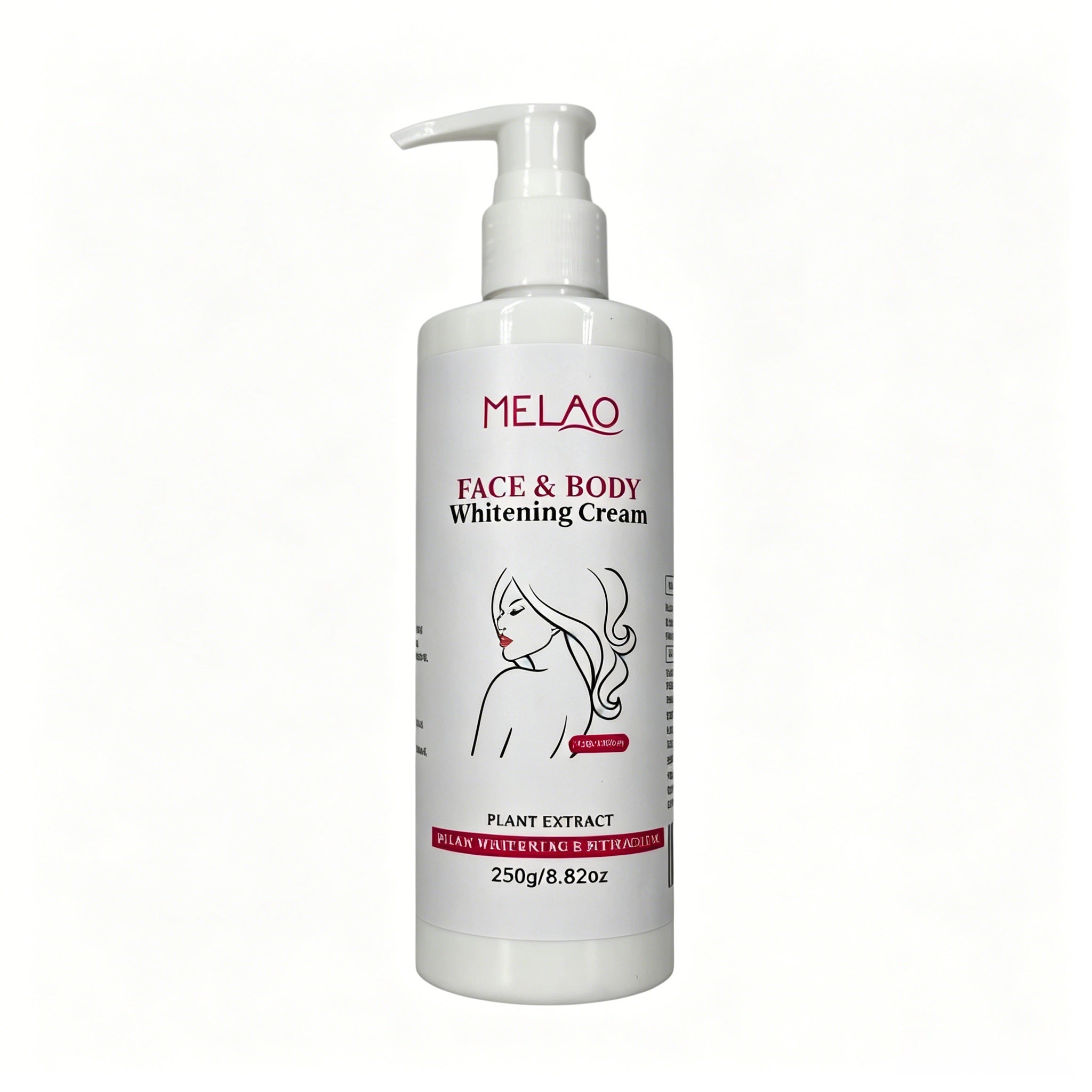 3 Days Whitening Cream, MELAO Face & Body Brightening Cream, Quick Whitening & Hydrating, Evens Skin Tone, for Knees, Elbows & Underarms, with Plant Extracts, 250g/8.82oz
