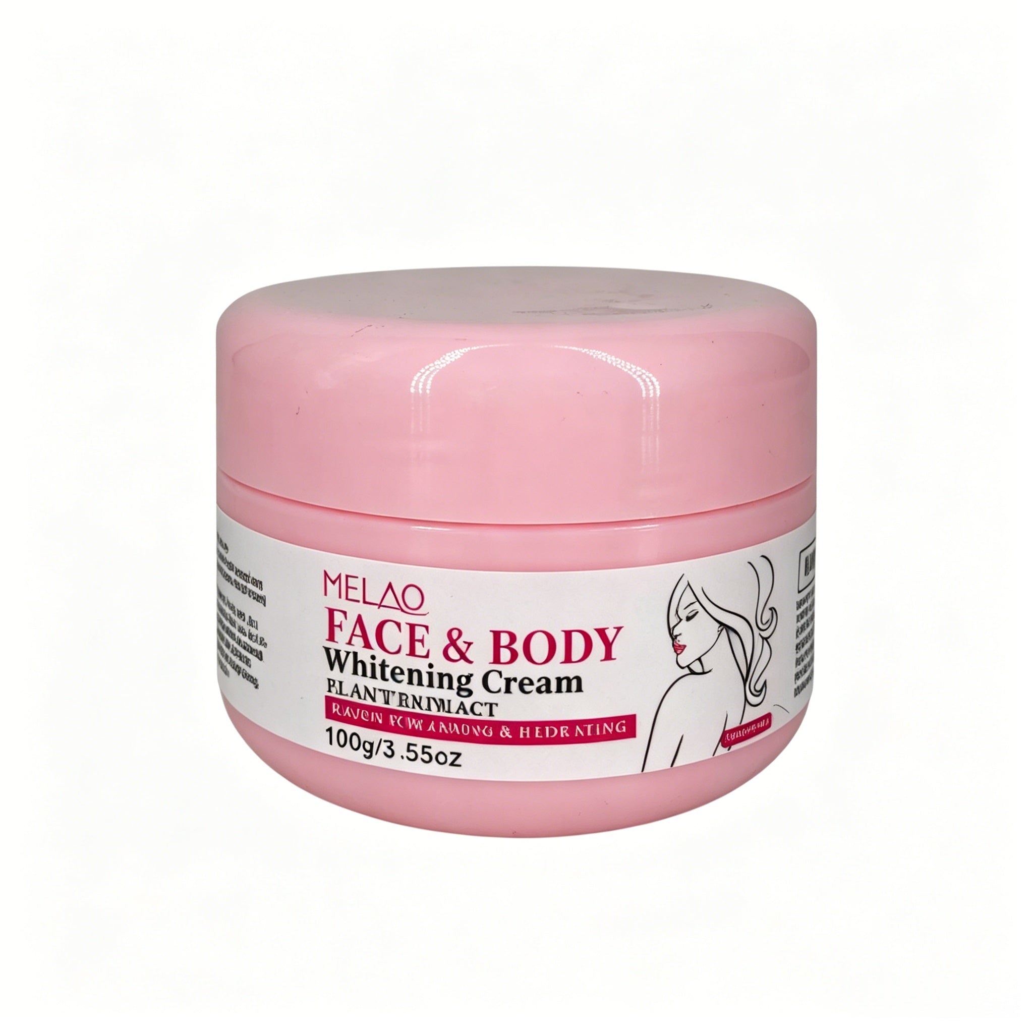 Whitening Cream, MELAO Face & Body Brightening Cream, Quick Whitening & Hydrating, Evens Skin Tone, Reduces Dark Spots, with Plant Extracts, for All Skin Types, 100g/3.53oz