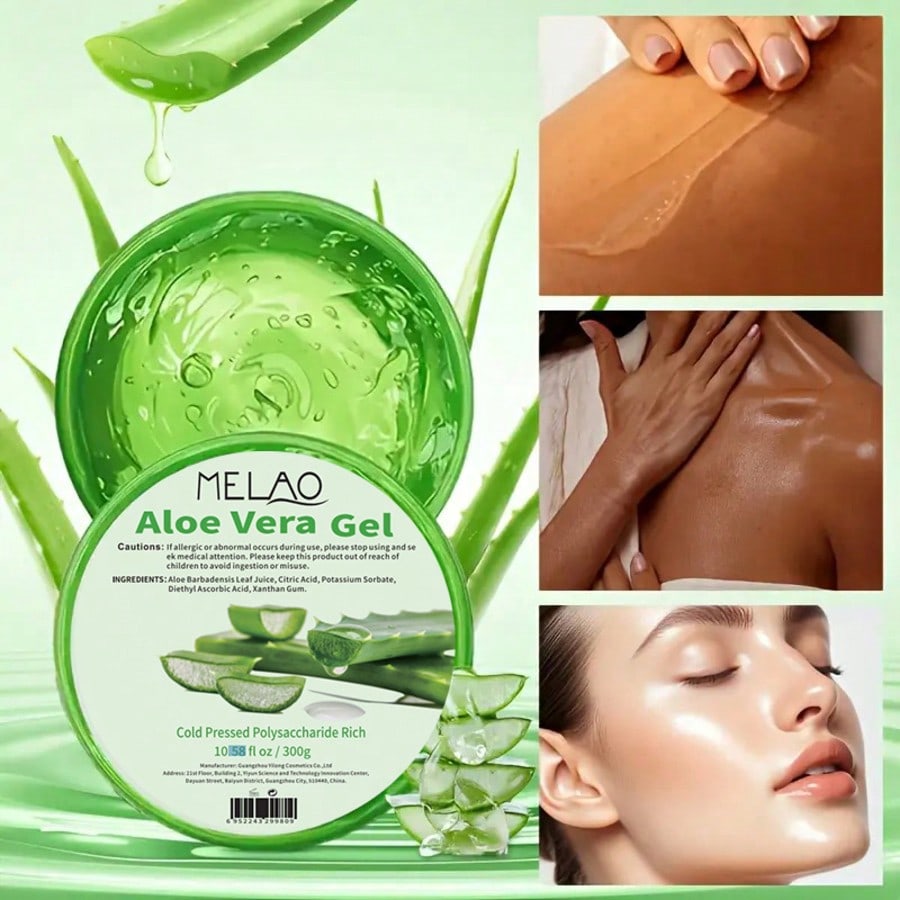 Melao Aloe Vera Extract Skin Lightening Moisturizing Soothing Refreshing Aloe Vera Gel, Quickly Absorbed, And Non-Greasy. Excellent for Hydration And Skin Care After Sun Exposure. Suitable for Everyone, Men And Women