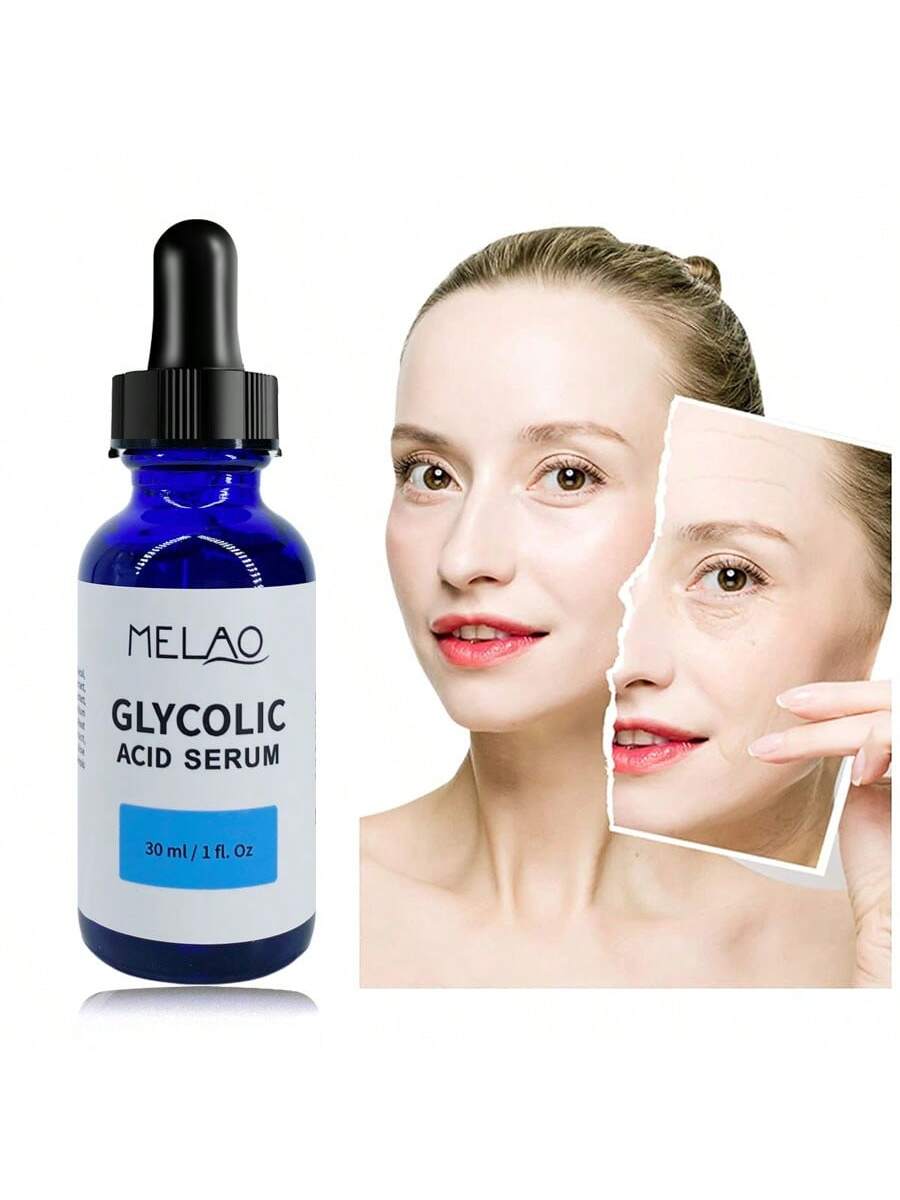MELAO Glycolic Acid Serum 30ml - 10% AHA Exfoliating Face Serum to Smooth Skin, Reduce Fine Lines & Wrinkles, Improve Skin Texture, and Brighten Dull Skin - Anti-Aging Facial Treatment