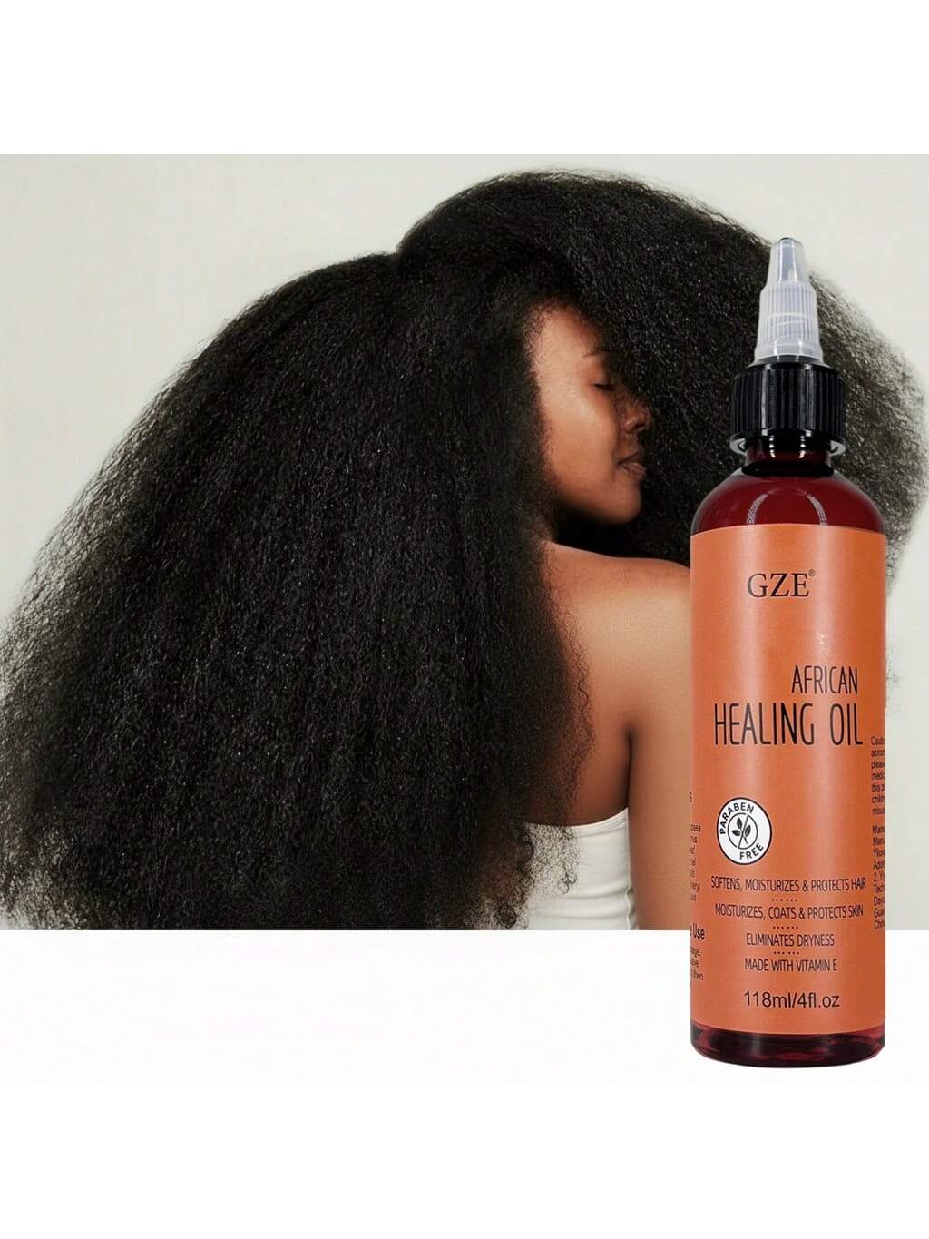 GZE African Healing Oil for Dry, Damaged & Natural Hair | Softens, Strengthens & Adds Brilliant Shine Ultimate Hair Elixir