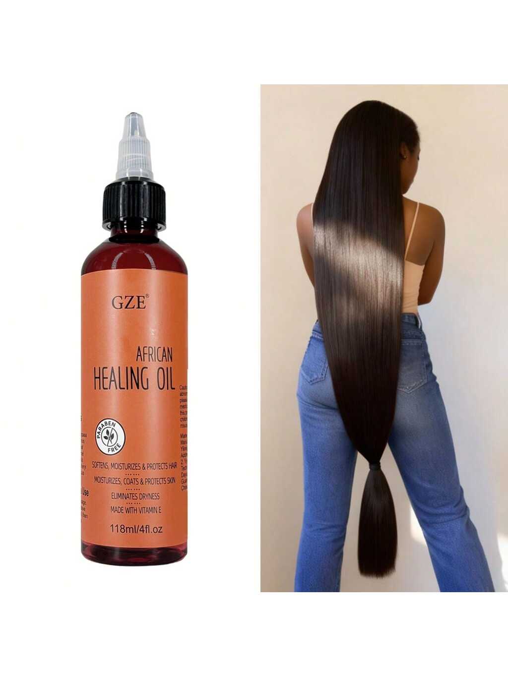 GZE African Healing Oil for Dry, Damaged & Natural Hair | Softens, Strengthens & Adds Brilliant Shine Ultimate Hair Elixir