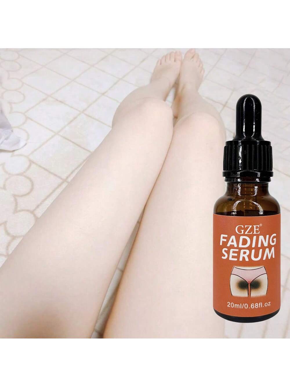 GZE FADING SERUM for Body - Dark Spot Corrector for Underarms, Knees, Elbows & Bikini Area, Brightening Serum for Even Skin Tone, 20ml