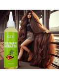 GZE Rosemary Batana Hair Oil - Repairing & Strengthening Hair Treatment Oil for Damaged, Frizzy Hair and Split Ends - with Natural Oils for Smoothing, Silky Shine & Frizz Control - Heat Protectant, Travel Size, 118ml