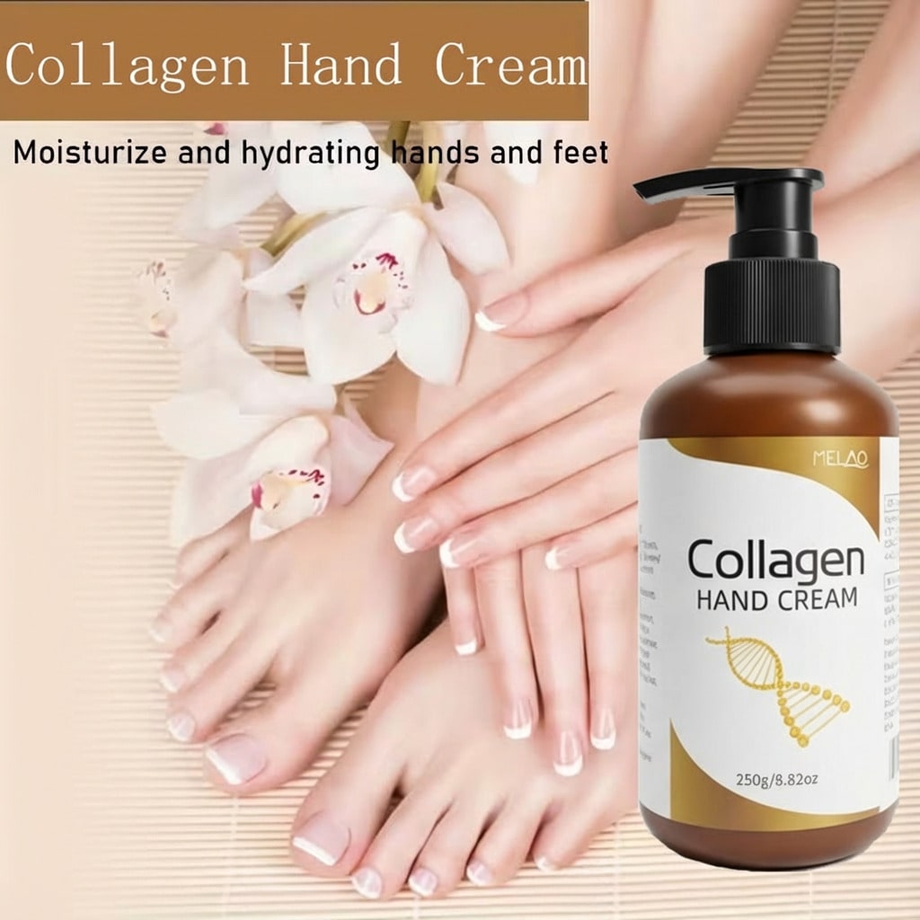 MELAO Collagen Hand Cream Deep Moisturizing Prevents Dryness for Dry Rough Hands, with Collagen & Nourishing Oils, Long Lasting Hydration