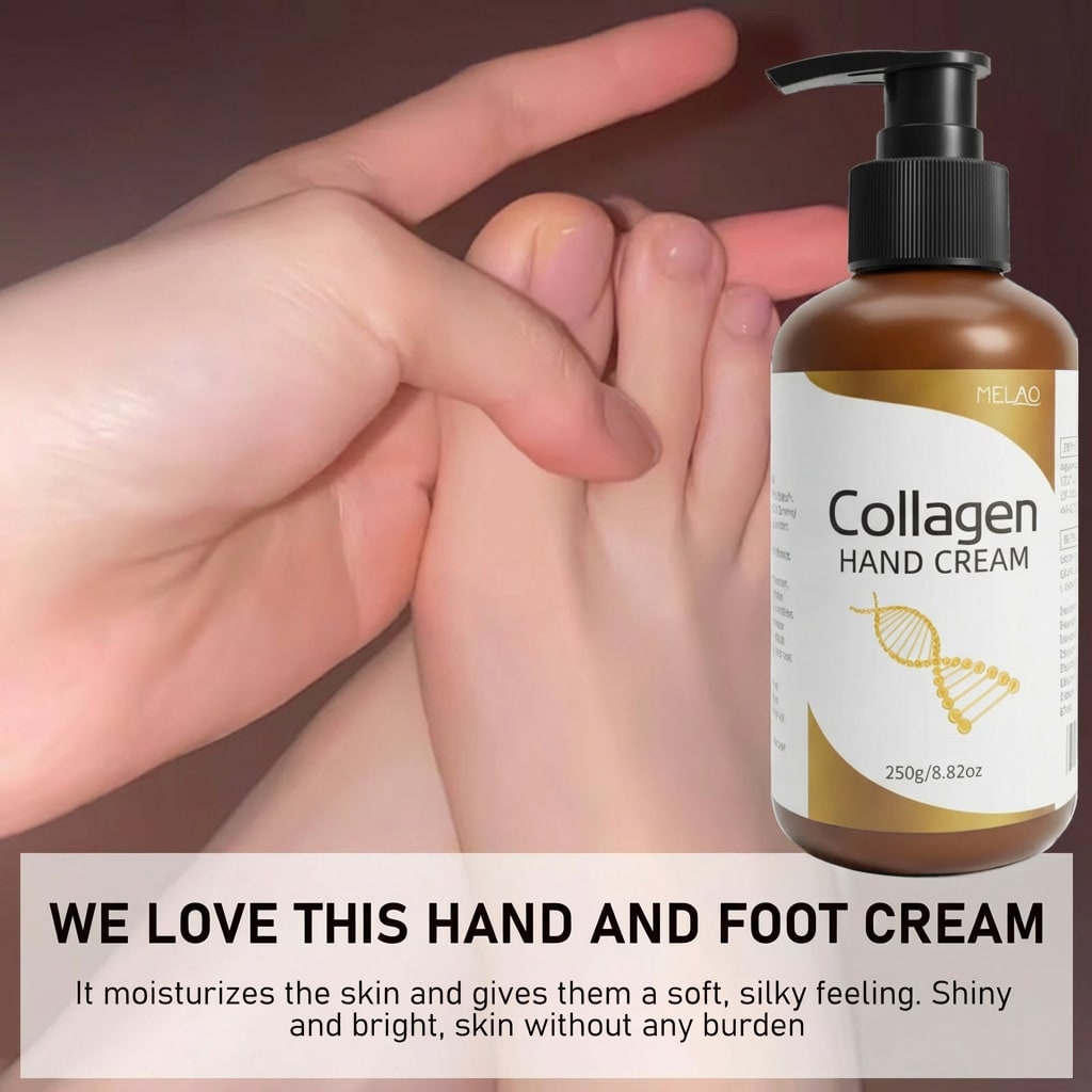 MELAO Collagen Hand Cream Deep Moisturizing Prevents Dryness for Dry Rough Hands, with Collagen & Nourishing Oils, Long Lasting Hydration