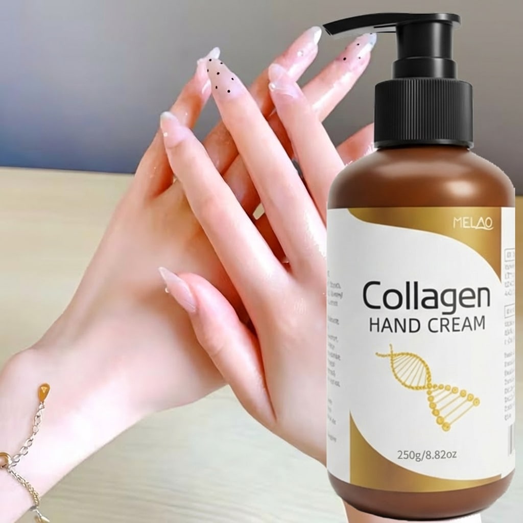 MELAO Collagen Hand Cream Deep Moisturizing Prevents Dryness for Dry Rough Hands, with Collagen & Nourishing Oils, Long Lasting Hydration