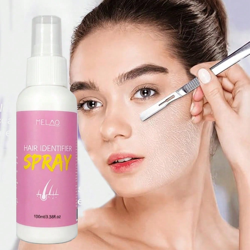 MELAO  Hair Identifier Spray Effortless Dermaplaning Spray for Precise Shaving, Makes Hair Visible, for Professional & Home Use, 100ml/3.38fl.oz