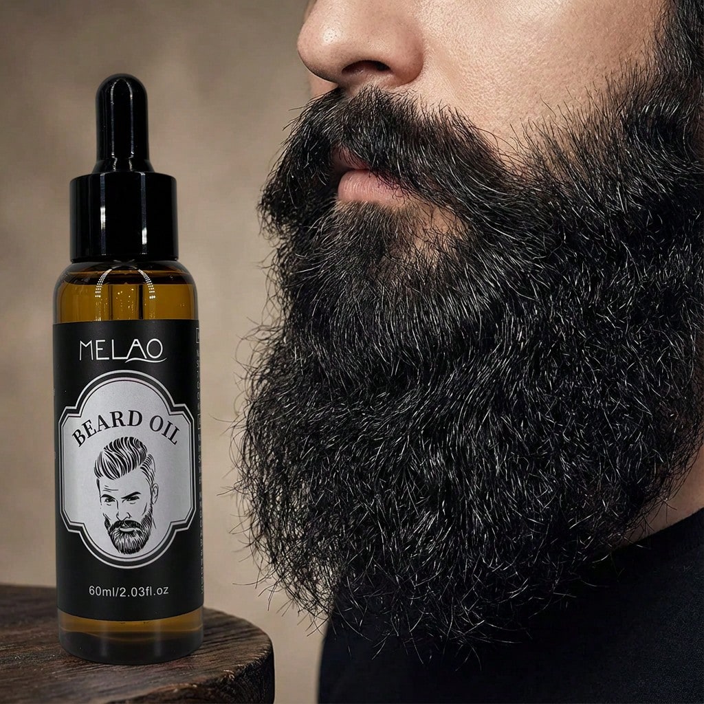 MELAO Beard Oil for Men, Beard Oil with Rosemary Oil, Softens Beard & Conditions Skin, Tames Frizzy Beard, Non Greasy, Natural Ingredients, 60ml