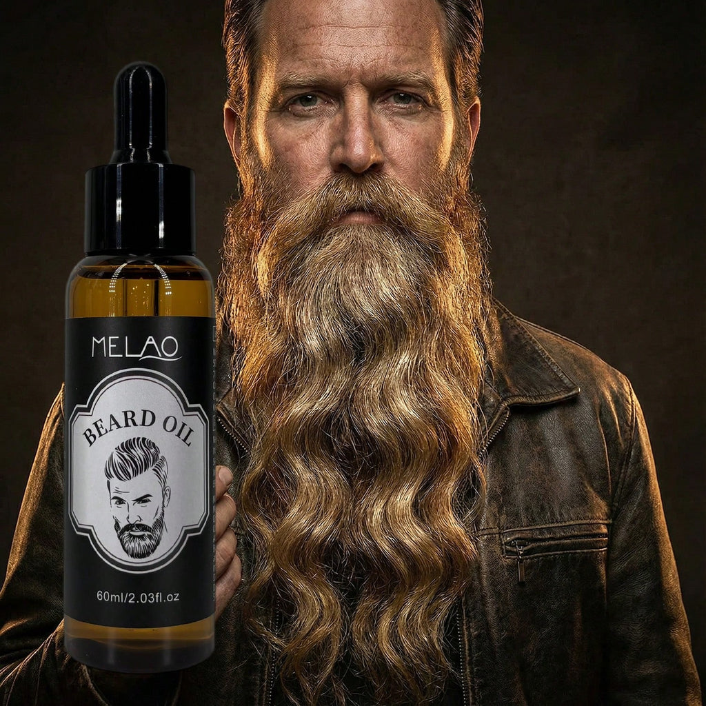 MELAO Beard Oil for Men, Beard Oil with Rosemary Oil, Softens Beard & Conditions Skin, Tames Frizzy Beard, Non Greasy, Natural Ingredients, 60ml