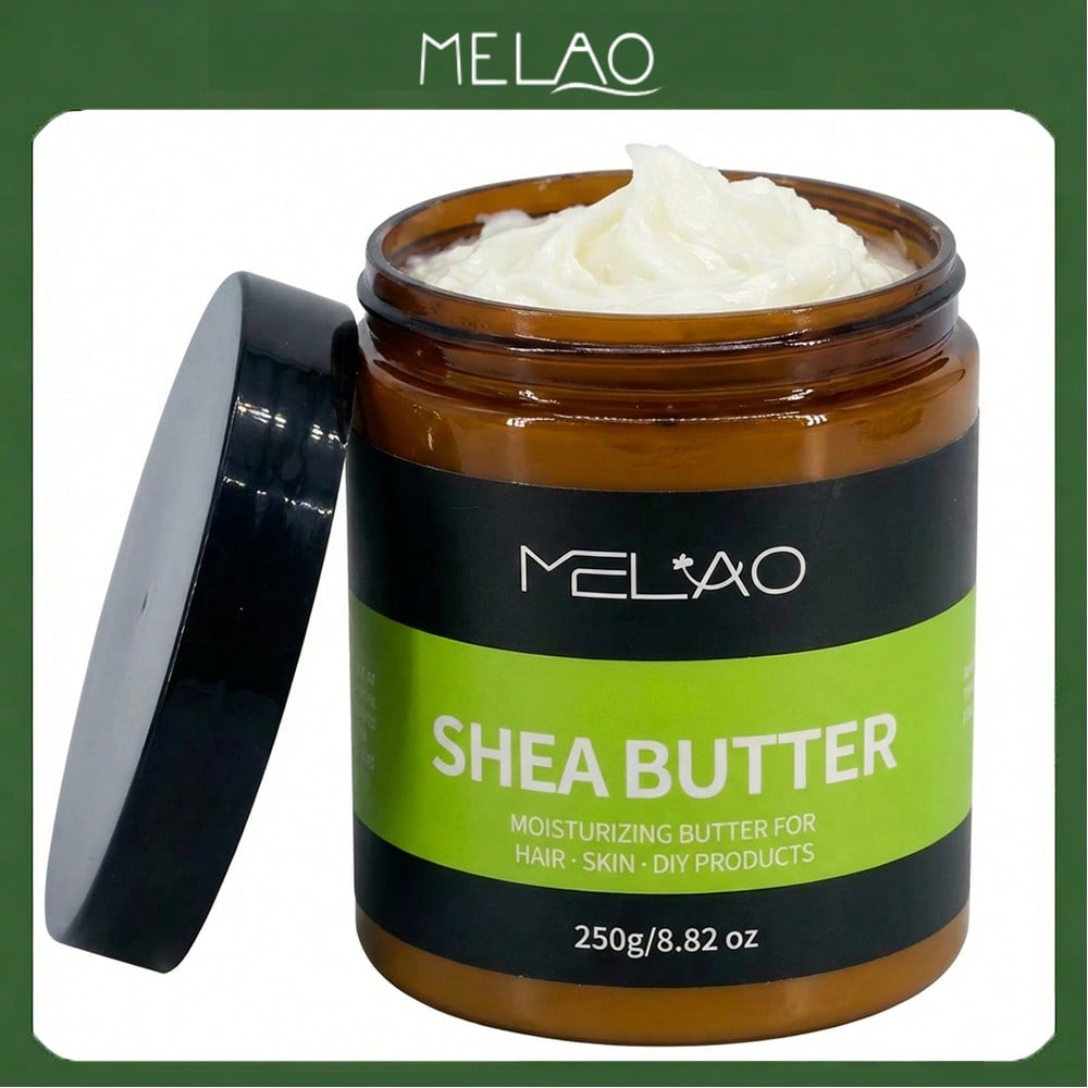 MELAO Pure Shea Butter Moisturizer - Intense Dry Skin Therapy for Extremely Dry, Rough Skin on Body, Hands, Heels & Elbows