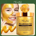 MELAO 24K Gold Facial Mask - Moisturizing & Firming Face Mask with 24K Gold, Hydrates & Lifts Skin for a Youthful Glow - 250g/8.8 oz