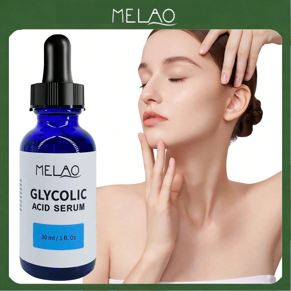 MELAO Glycolic Acid Serum 30ml - 10% AHA Exfoliating Face Serum to Smooth Skin, Reduce Fine Lines & Wrinkles, Improve Skin Texture, and Brighten Dull Skin - Anti-Aging Facial Treatment