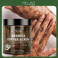 MELAO Arabica Coffee Body Scrub - Exfoliating & Moisturizing Scrub with Natural Coffee Grounds for Smooth, Glowing Skin - Targets Cellulite & Stretch Marks, 10oz/283g Jar