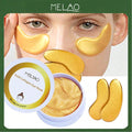 MELIAO Gold Collagen Under Eye Mask Patches - 60 Pairs Anti-Aging Eye Mask for Wrinkles, Dark Circles & Puffy Eyes, Hydrating & Firming Collagen Eye Patches with Gold, Skin Care Gifts for Women - 1.4g Each