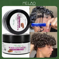MELAO Black Castor Oil Curling Cream for Natural Hair | Defining Cream for Curls, Coils & Waves | Moisturizing Styling Cream with Shea Butter & Jamaican Castor Oil | Frizz Control, Hydration, Soft Hold for Women & Men