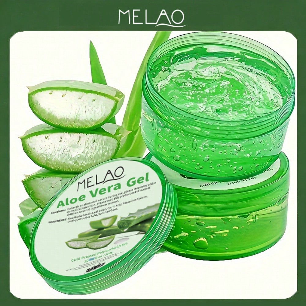 Melao Aloe Vera Extract Skin Lightening Moisturizing Soothing Refreshing Aloe Vera Gel, Quickly Absorbed, And Non-Greasy. Excellent for Hydration And Skin Care After Sun Exposure. Suitable for Everyone, Men And Women