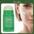 MELAO Facial Cleansing Clay Mask Green Tea Purifying Mask For Removal Blackheads Oil Control Deep Cleansing Green Tea Mask Stick