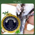 6 IN 1 Shampoo Bar, MELAO Natural Shampoo Bar with Coconut Oil, Olive Oil, Shea Butter, Cocoa Butter, Vitamin E & Peppermint, for All Hair Types, Gentle Cleansing, Nourishes & Smooths Dry Frizzy Hair, Leaves Hair Soft & Shiny, 60g/2.12oz