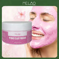 Pink Clay Mask, MELAO Natural Pink Clay Mask, Deep Cleansing & Pore Minimizing Face Mask, Purifies & Refines Skin, for All Skin Types, with Natural Clay, 100g/3.53oz