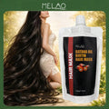 Batana Oil Biotin Hair Mask, MELAO Deep Conditioning Hair Mask with Batana Oil & Biotin, Intense Repair for Dry Damaged Frizzy Hair, Nourishes & Strengthens, Adds Extreme Shine & Smoothness, Leaves Hair Silky & Soft, 200g/7.05oz